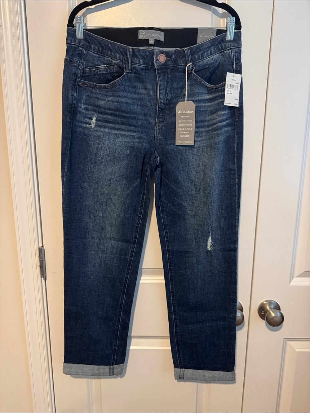Wit & Wisdom Dark Blue Cropped Ankle Jeans